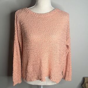 Absolutely Creative Worldwide Peach Knit Medium sweater top